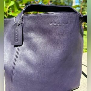 Vintage Coach Lexington Purple Tote